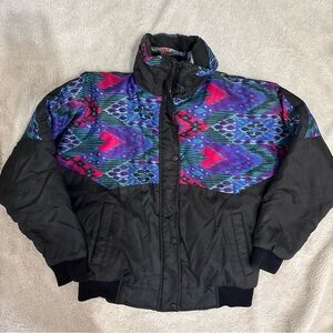 Vintage choko patterned ski jacket